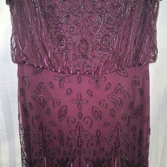 Bridgerton Regency Adrianna Papell Beaded Maxi Gown (no size tag - see photos) - Picture 8 of 16